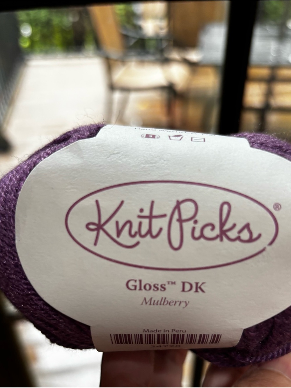 Knit Picks Gloss DK 70% Merino Wool/ 30% Silk Color: Mulberry- 1 Ball